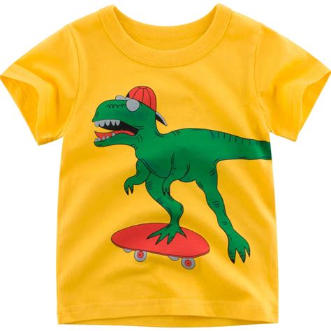 Summer Boys T shirt Dinosaur Kids Shirts Children Tops Tees Fashion Boy Clothing-in T-Shirts ...