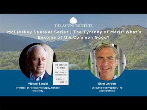 Aspen Institute Talk: The Tyranny of Merit from The Aspen Institute | Class Central