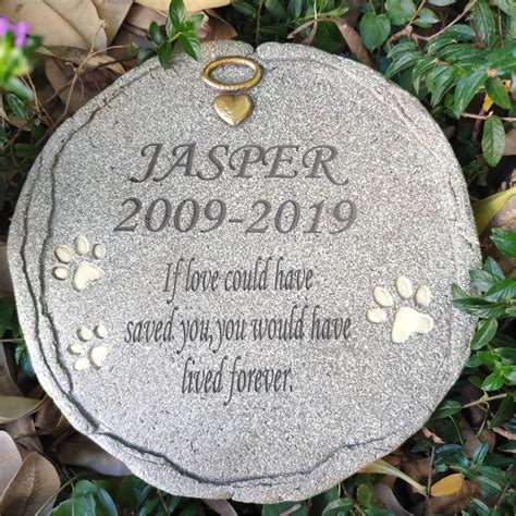 100% Personalized Pet Memorial Stones for Dogs or Cats Round | Etsy