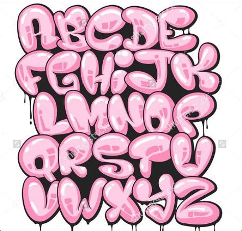 9 Bubble Letter Alphabets JPG Download | Graffiti alphabet, Graffiti ...