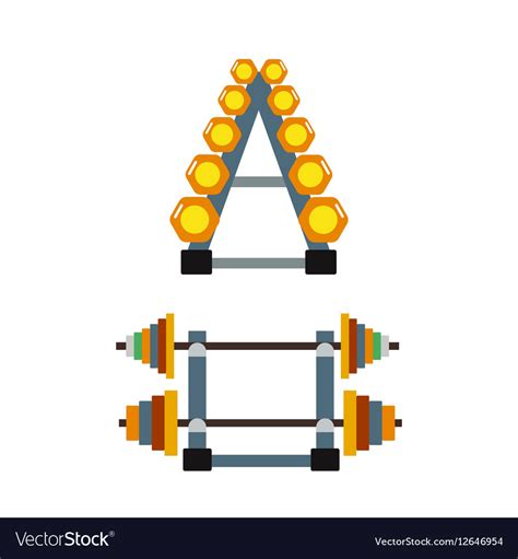 Barbell Royalty Free Vector Image - VectorStock