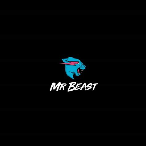 Download Mr Beast Logo And Wordmark In Black Wallpaper | Wallpapers.com