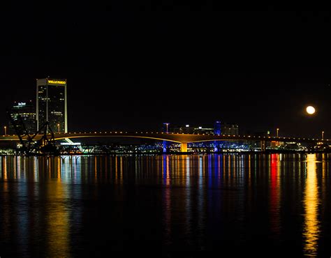 Nighttime Jacksonville Skyline on Behance