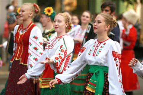 Procession of Students of the Institute of Culture, Dancers in Cossack Traditional Dress ...