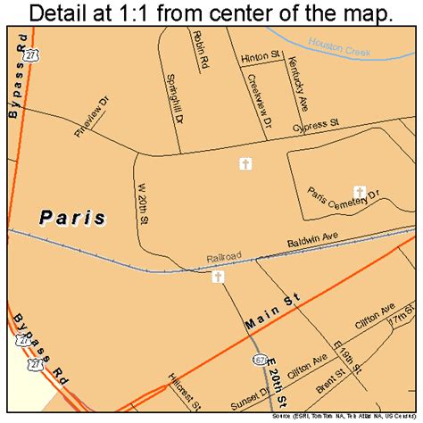 Paris Kentucky Street Map 2159196