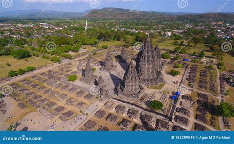 Aerial View of Beautiful Landscape Prambanan Temple at Daylight in ...