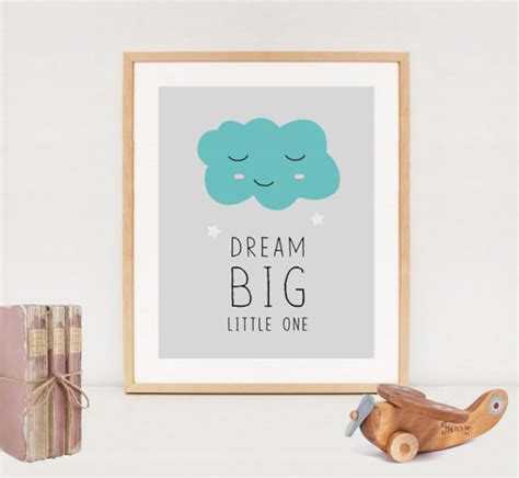 Dream Big Nursery Printable INSTANT DOWNLAOD Poster Baby - Etsy