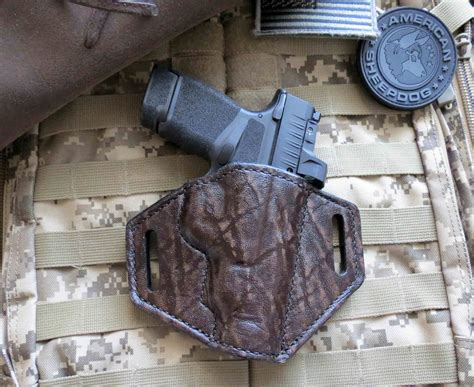 Springfield Hellcat RDP Leather Holster Elephant Embossed Rapid Defense Package | New Pacifica ...