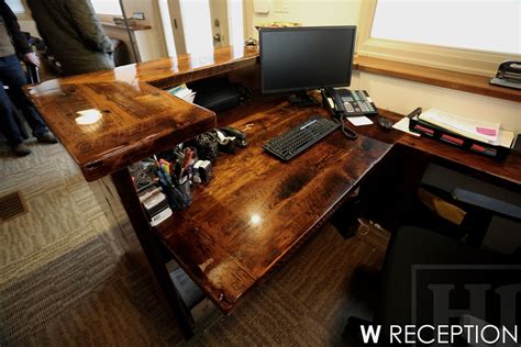 Reclaimed Wood Reception Desk | Blog