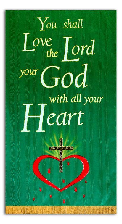 You shall love the Lord your God - Matt. 22:37 Bible Verse Banner | Church banners designs ...