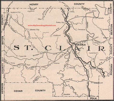 St. Clair County, Missouri 1904 Map