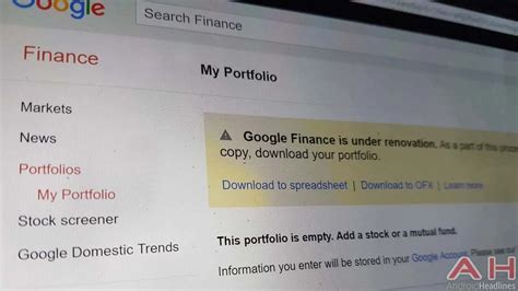 Google Finance Set For A Major Overhaul In November 2017