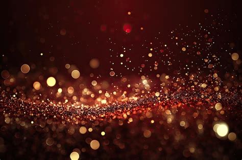 Premium Photo | Gold glitter on a red background