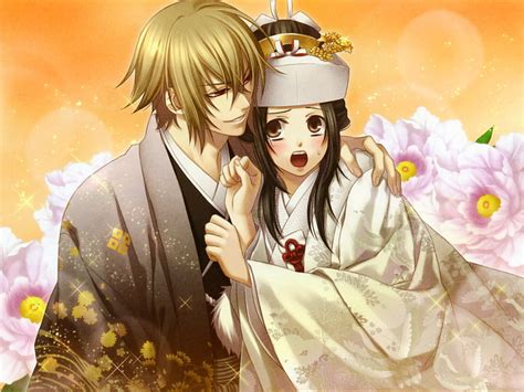 HD wallpaper: anime couple characters wallpaper, girl, flowers, guy ...