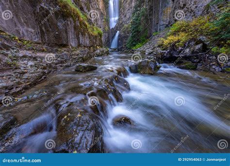 Mystic Falls Waterfall in Southern Colorado, Telluride, America, USA ...