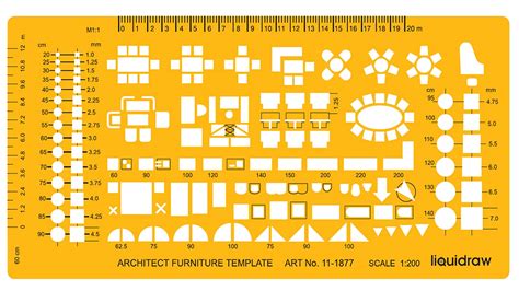 Buy Liquidraw 1:200 Scale Architectural Scale Ruler Drawing Template ...