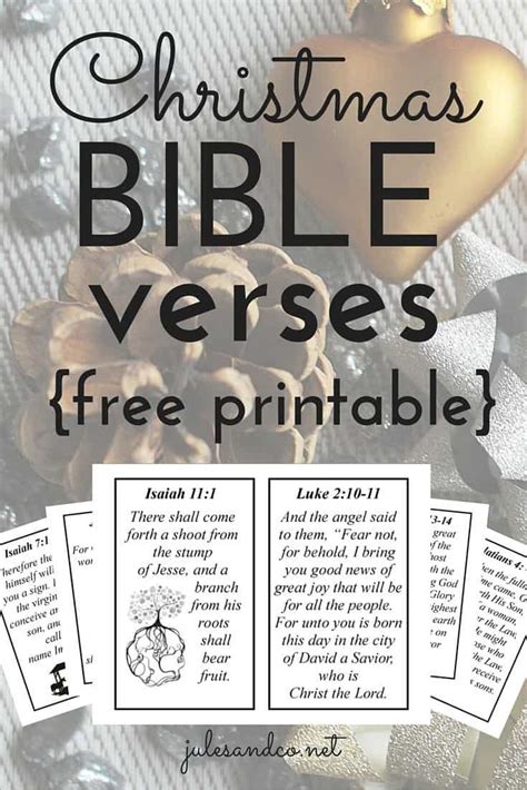 10 Christmas Bible Verses {Free Printable!} | Jules & Co