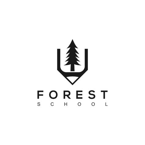 Premium Vector | Forest school logo