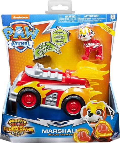 Paw Patrol Mighty Pups Marshall Vehicle With Lights & Sounds in 2022 ...