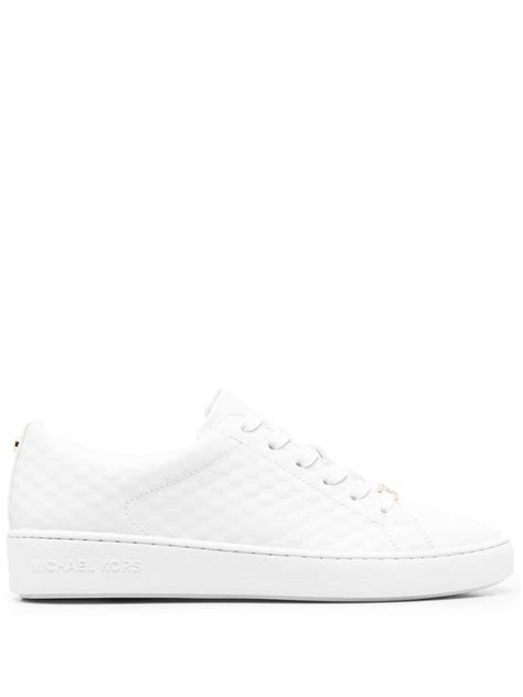 Michael Michael Kors logo-plaque Leather Sneakers - Farfetch