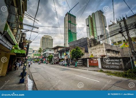 Street and Buildings in Sampaloc, Manila, the Philippines. Editorial ...