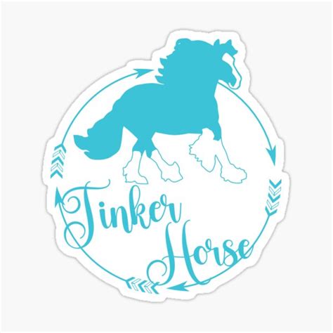 "Turquoise Tinker Horse" Sticker for Sale by circus-unicorn | Redbubble