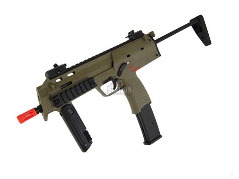 H&K MP7A1 Gas Blowback Airsoft Gun by KWA, Dark Earth/Tan