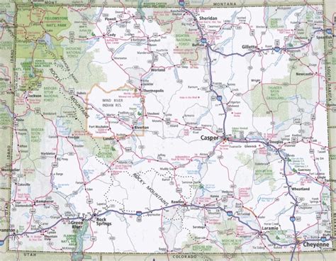 Printable Map Of Wyoming | Printable Maps