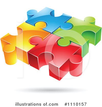 Puzzle Pieces Clipart #1063970 - Illustration by Vector Tradition SM