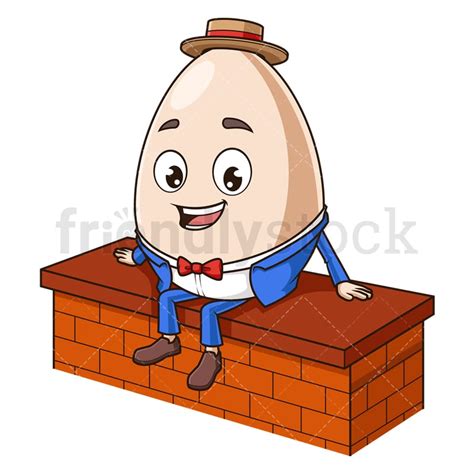 Humpty Dumpty On Wall Cartoon Clipart Vector - FriendlyStock