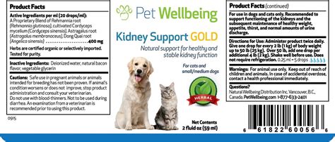 PET WELLBEING Kidney Disease Support Gold Cat Supplement, 2-oz bottle ...