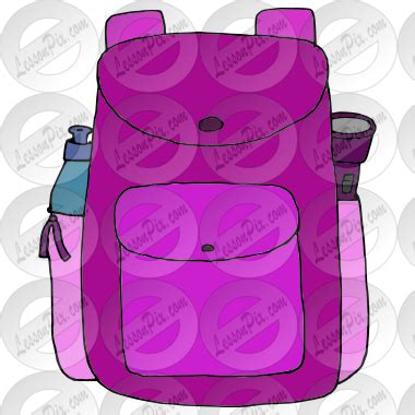 Backpack Picture for Classroom / Therapy Use - Great Backpack Clipart