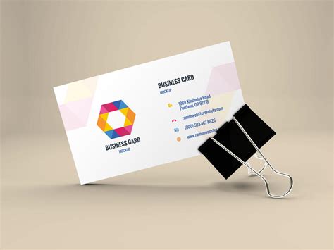 Freebie - Business Card Mockup In Binder Clip by GraphBerry on DeviantArt