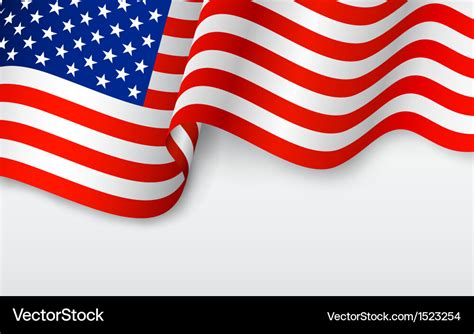 Wavy american flag Royalty Free Vector Image - VectorStock