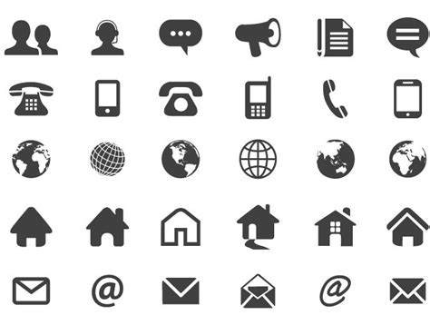 Contact Flat Icons Free Vector | Flat icon, Flat design icons, Home icon