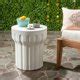 Safavieh Vesta Outdoor Modern Concrete Round Accent Table - Ivory - Walmart.com