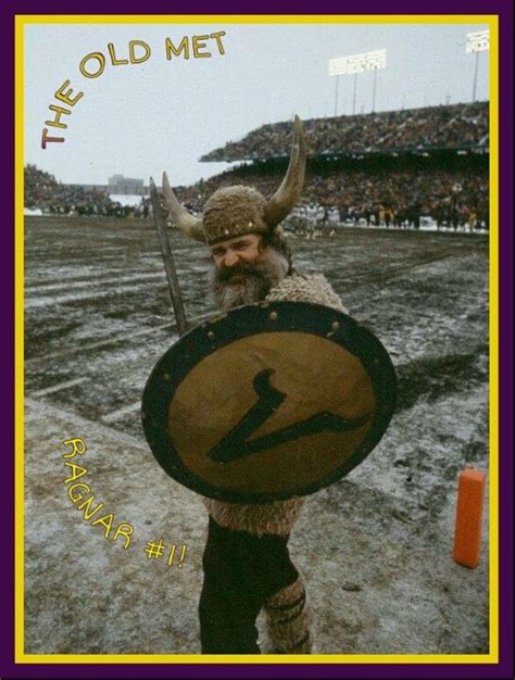 The old Met stadium & the original Vikings mascot Ragnar | Minnesota vikings football, Minnesota ...