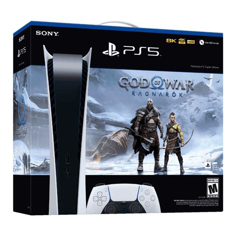 Console Sony Playstation 5 Digital Edition, 825GB, CFI-1115B + Digital God Of War Ragnarok ...