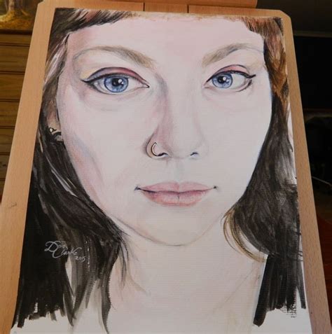 Watercolour and coloured pencil portrait. | Colored pencil portrait, Watercolor portraits ...