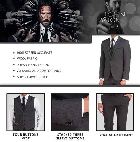 John Wick 3piece Suit | Keanu Reeves Suit