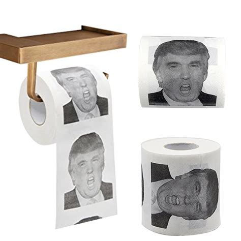 Hot Funny Small Toilet Paper Roll Donald Trump/Hillary Clinton Prank Toilet Paper Roll Joke ...