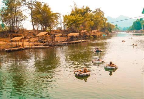 River Tubing In Vang Vieng, Laos