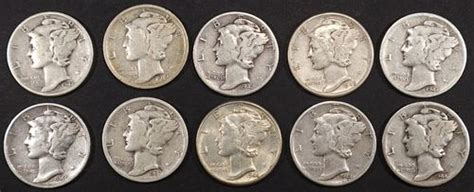 COLLECTORS LOT MERCURY DIMES sold at auction on 4th January | Silver City Auctions