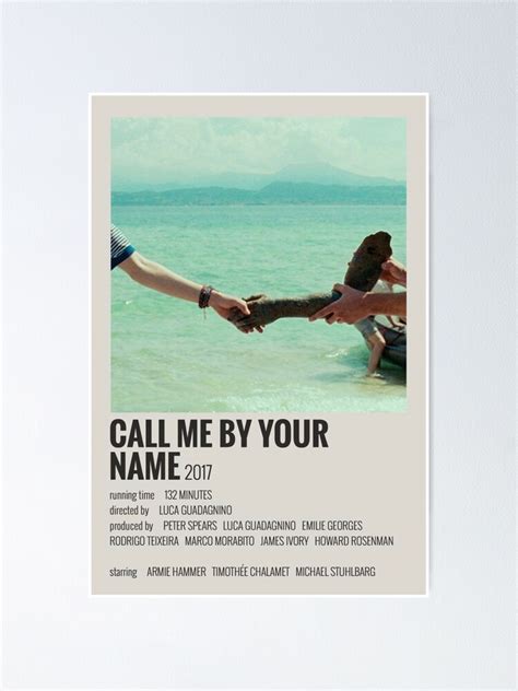 "Call Me By Your Name Movie Poster" Poster for Sale by trenemon | Redbubble