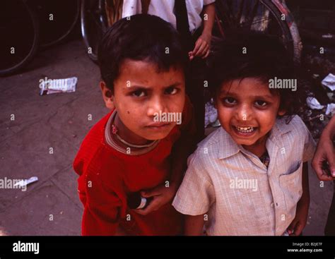 Indian kids smiling camera, India Stock Photo - Alamy