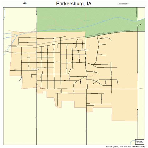 Parkersburg Iowa Street Map 1961590