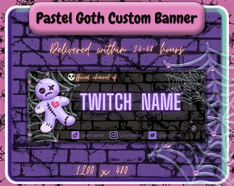 Purple Twitch Banner Commission Gothic Twitch Banner Custom - Etsy Australia