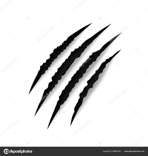 Tiger Claw Mark Scratches Vector Slash Traces Wild Cat Animal Stock Vector Image by ©buchan ...