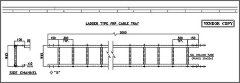 Cable Tray Ladder Type Detail Drawing