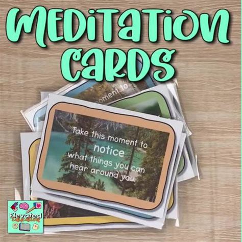 Mindfulness and meditation cards for your classroom gratitude practice